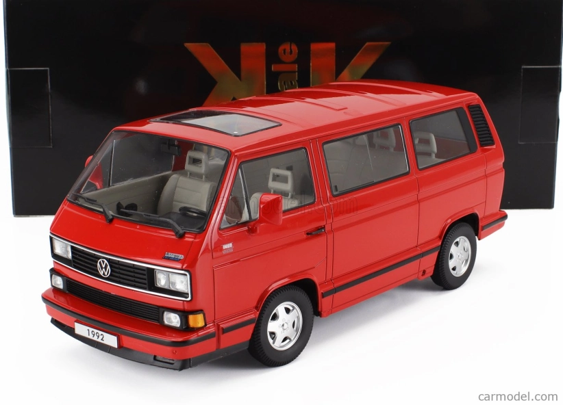 Volkswagen T3 Multivan Minibus v mierke Kk (posledná edícia) 1992 1:18 Červená