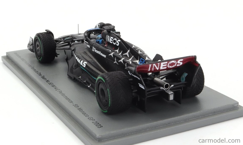 Spark-model Mercedes gp F1 W14 Team Mercedes-amg Petronas Formula One N 63 5th Monaco Gp 2023 George Russel 1:43 Matt Black