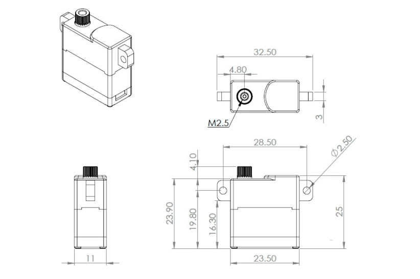 HV6150 (0,159s/60°, 10,9 kg.cm)