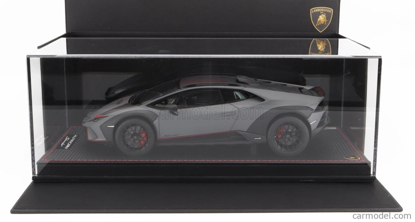 Mr-models Lamborghini Huracan N 63 Sterrato 2022 - Con Vetrina - With Showcase 1:18 Grigio Vulcano - Matná Šedá