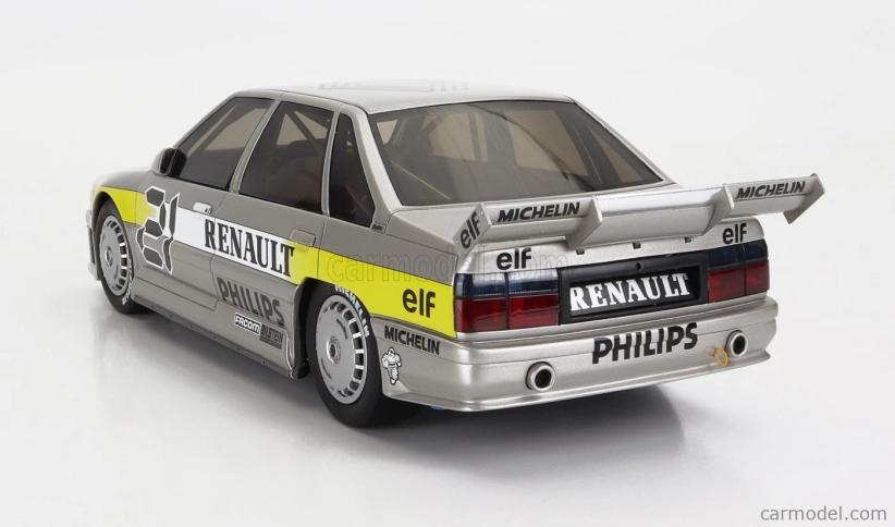 Otto-mobile Renault R21 2.l Turbo N 21 Superproduction Sezóna 1988 J.l.bousquet 1:18 Silver Yellow