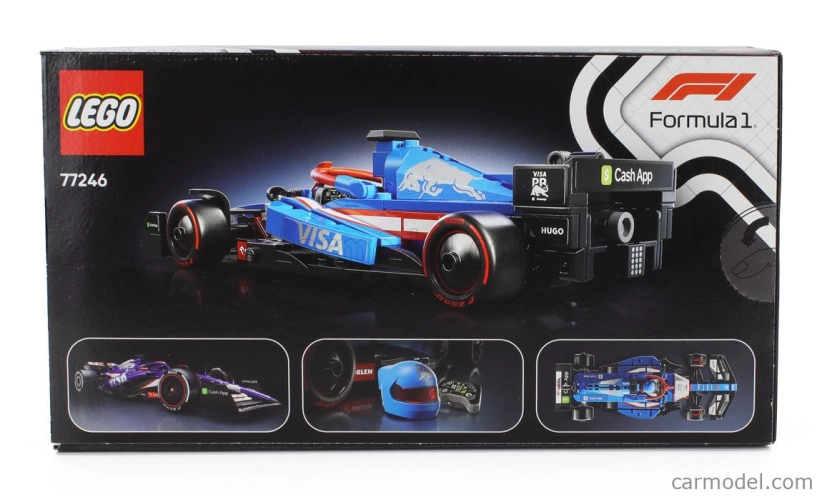 Lego Závodné býky Lego Speed Champion - F1 Vcarb-01 Team Visa Cash App Sezóna 2024 - 248 Pezzi - 248 ks modrá čierna