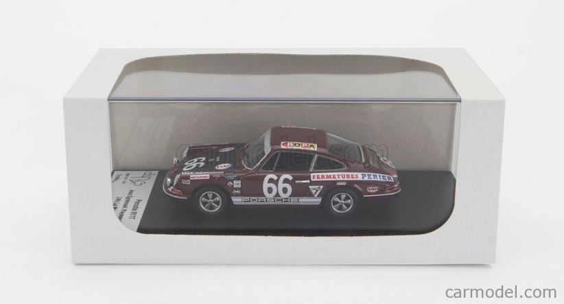 Trofeu Porsche 911t Team Egreteaud N 66 24h Le Mans 1969 J.egreteaud - R.lopez 1:43 Bordeaux Black
