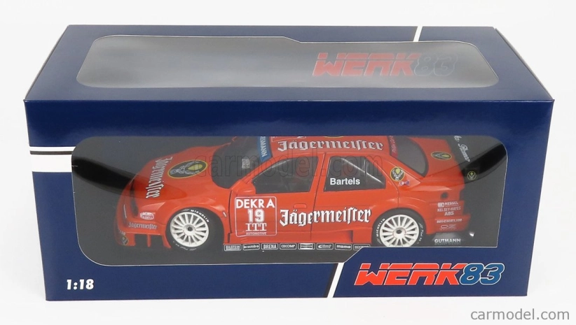 Werk83 Alfa romeo 155 V6 Ti Jagermeister Racing N 19 Dtm Itc 1995 Michael Barteles 1:18 Oranžová