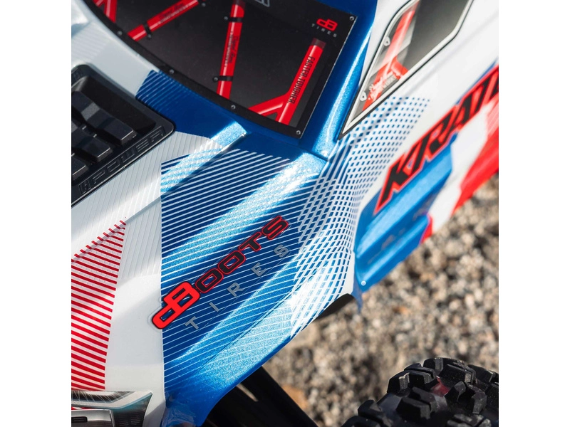 RC auto Arrma Kraton 6S V6 BLX 1:8 4WD RTR, modrá/růžová