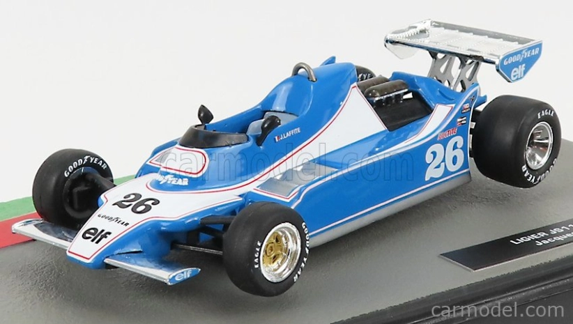 Edicola Ligier F1 Js11 N 26 Sezóna 1979 Jacques Laffite 1:43 Modrá biela