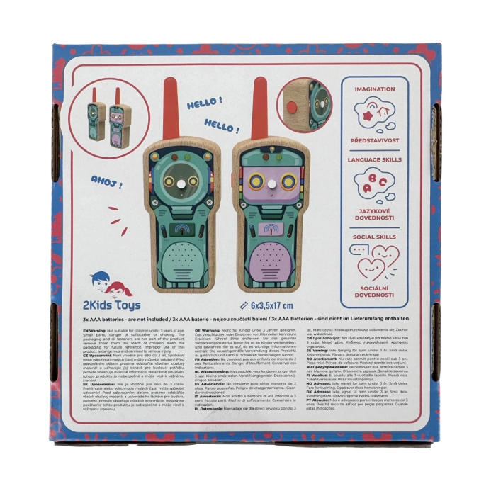 2Kids Toys Drevené detské vysielačky Robot