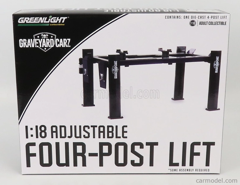 Greenlight Accessories Graveyard Cartz Garage Set Officina Čtyřsloupový zvedák 1:18