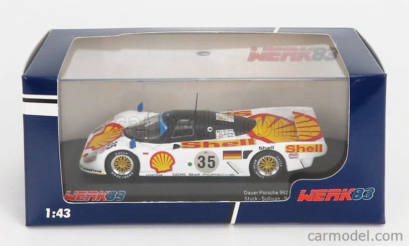 Werk83 Porsche Dauer 962 3.0l Turbo Team Le Mans Porsche N 35 3. 24h Le Mans 1994 H.stuck - T.boutsen - D.sullivan 1:43 Bielo žltá