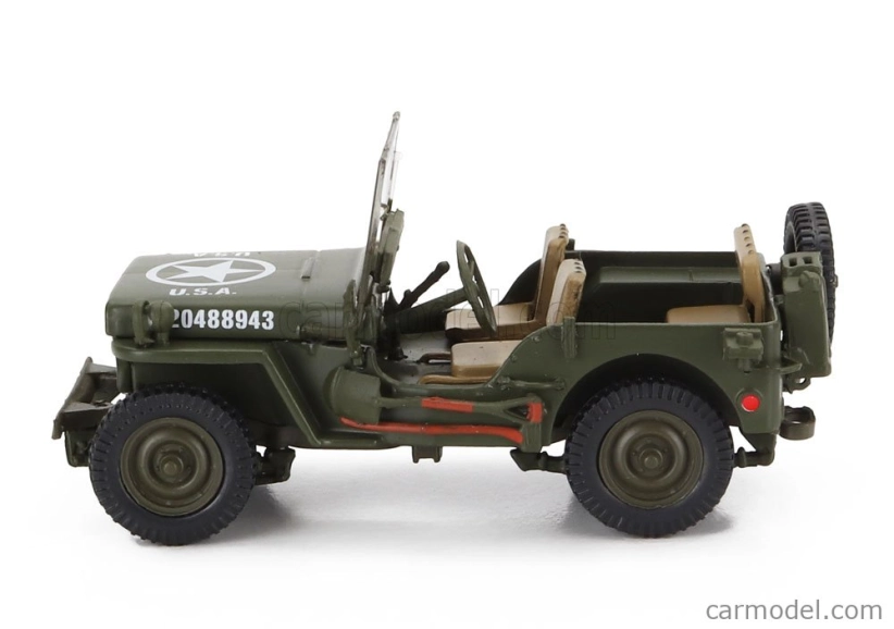Ixo-models Jeep Willys Mb Army Open 1943 1:43 Vojenská Zelená