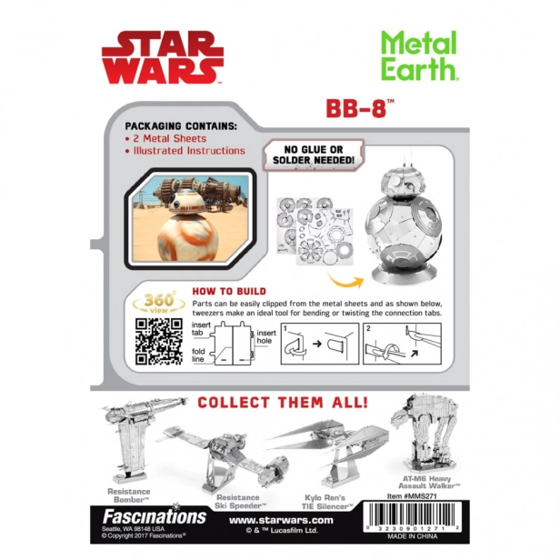 Oceľová stavebnica Star Wars EP 7 BB8