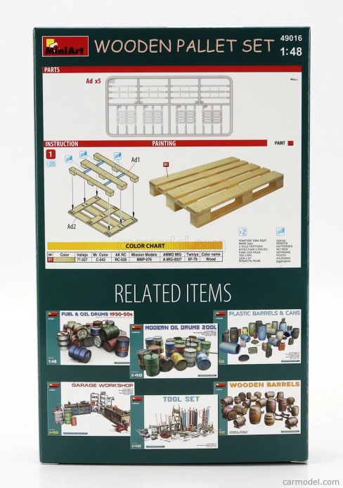 Miniart Accessories Wooden1950 Pallet Set 1:48 /