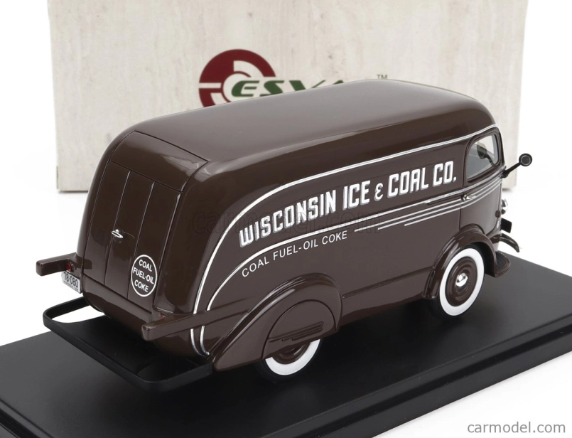 Esval model International D-300 N 600 Van Wisconsin Ice & Coal Co. 1938 - Uhoľné palivo - olejový koks 1:43 Hnedá
