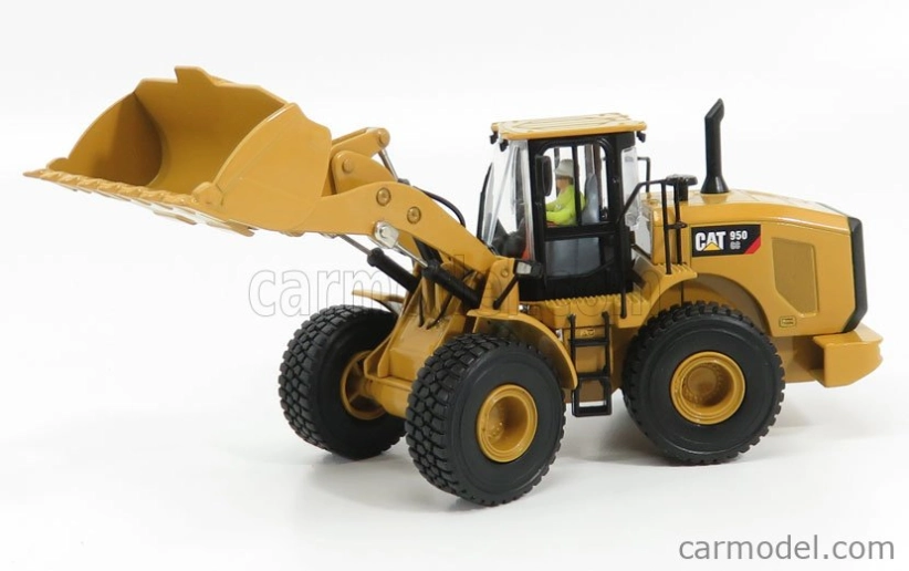 Dm-models Caterpillar Cat950gc Ruspa Gommata - Scraper Tractor Wheel Loader 1:50 Žlutá Černá