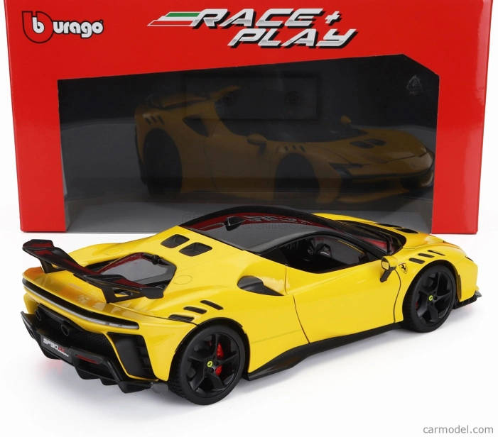 Bburago Ferrari Sf90xx Stradale 2024 1:18 Giallo Modena - Žlutá Černá