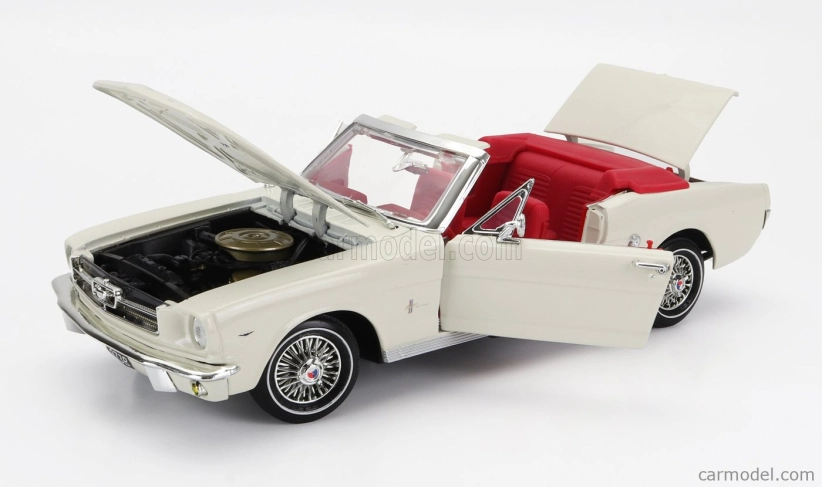Motor-max Ford usa Mustang Cabriolet Open 1964 - James Bond 007 - Goldfinger - Missione Goldfinger 1:18 Bílá