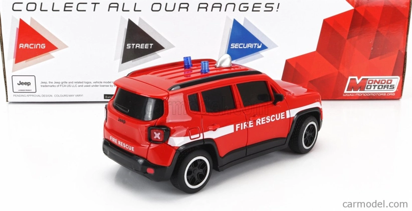 Mondomotors Jeep Renegade Fire Engine 2017 1:24 červená biela