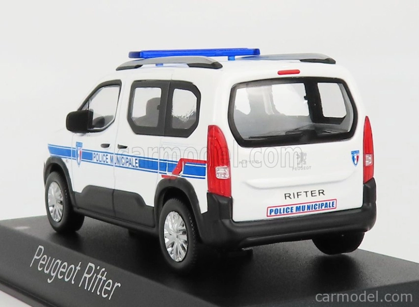 Norev Peugeot Rifter Police Municipale 2019 1:43 bielo modrá