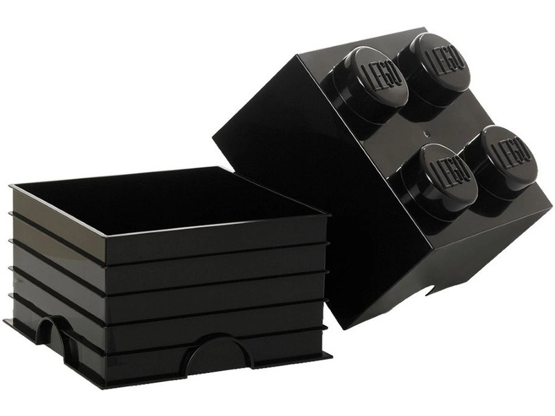 LEGO úložný box 250x250x180mm – tmavosivý