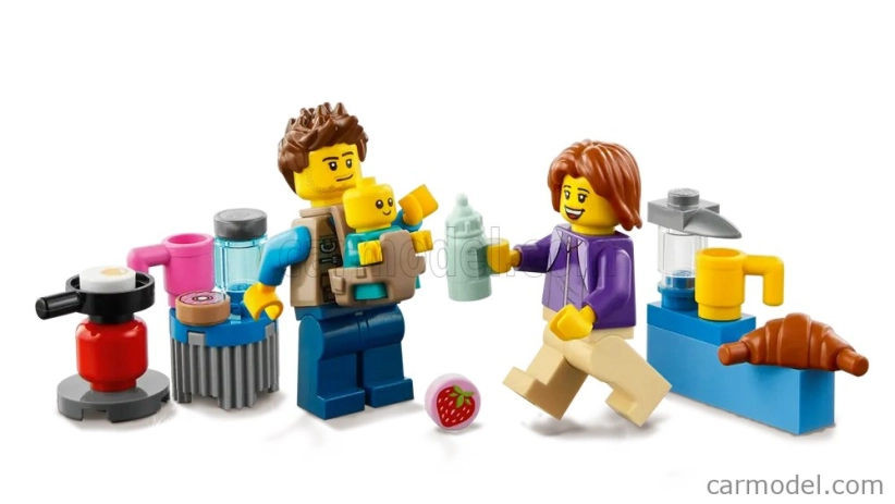 Lego Camper Lego City - Prázdninový kemp - 190 dielikov - 190 dielikov biela