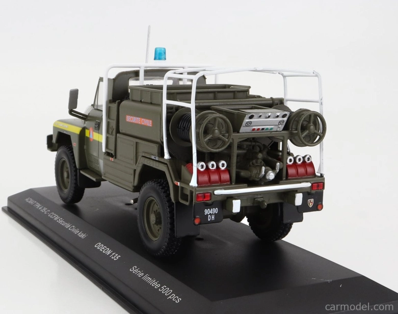 Odeon Acmat Tpk 4-35-c Tanker Truck Ccfm Securite Civile 1985 1:43 Vojenská Zelená