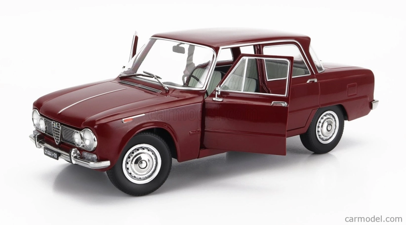 Mitica-diecast Alfa romeo Giulia 1.6 Ti 1962 1:18 Rosso Amaranto - Tmavo červená
