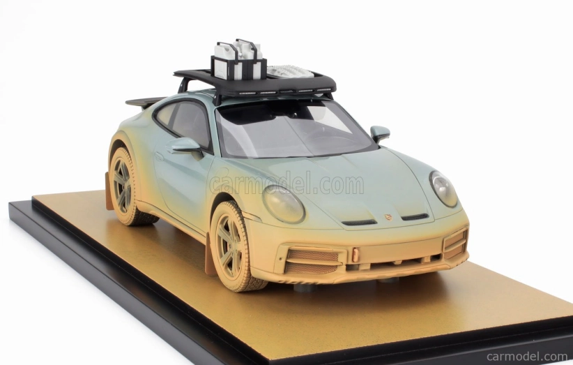 Spark-model Porsche 911 992 Dakar N 00 Ahead Coupe 2024 - Con Vetrina - S vitrínou 1:18 Zelený odtieň