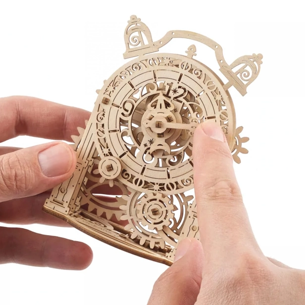 Ugears 3D dřevěné mechanické puzzle Dekorační budík