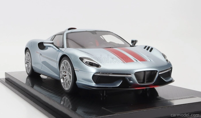 Tecnomodel Touring Superleggera Arese Rh95 (podvozok a motor F-12) 2021 1:18 strieborno-červená