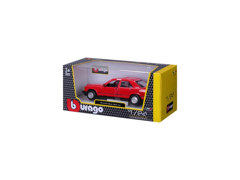 Bburago Mercedes benz 190e 1984 1:24 Red