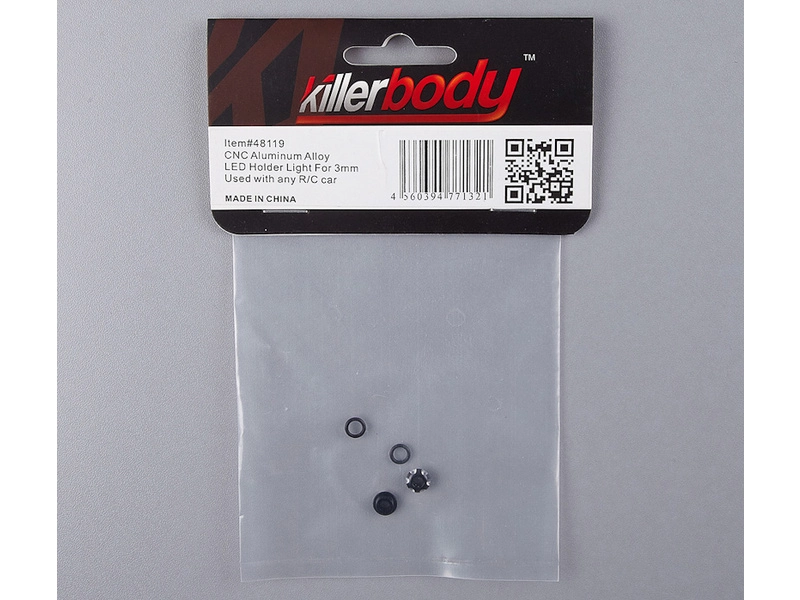 Killerbody držák LED 3mm hliníkový černý