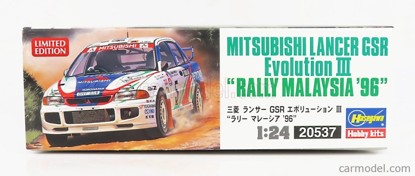 Hasegawa Mitsubishi Lancer Evolution Iii N 5 Rally Malajzia 1996 F.gocentas - K.shinozuka 1:24 /