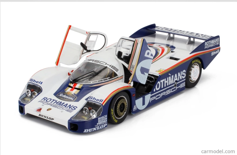 Werk83 Porsche 956lh 2.6l F6 Twin Turbo Team Rothmans Porsche System N 1 Víťaz 24h Le Mans 1982 Jacky Ickx - Derek Bell 1:18 bielo modrá