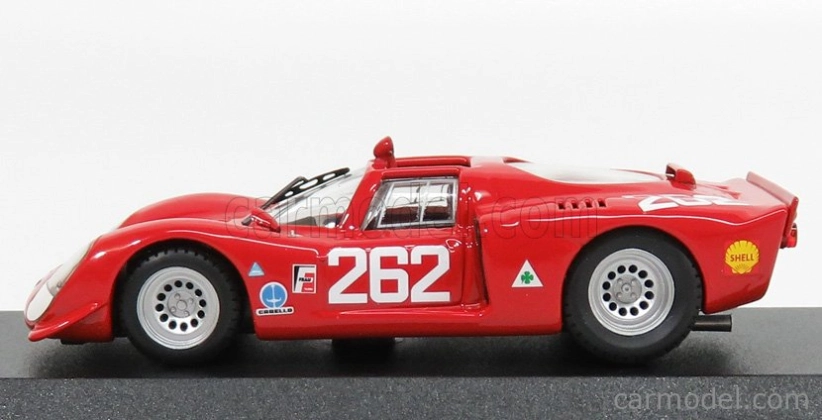 Best-model Alfa romeo 33.2 N 262 Targa Florio 1969 Vaccarella - De Adamich 1:43 Red