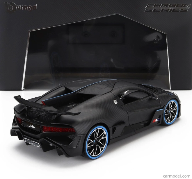 Bburago Bugatti Divo 2018 - 50th Anniversary Bburago 1:18 Matně Černá Uhlíková Vlákna