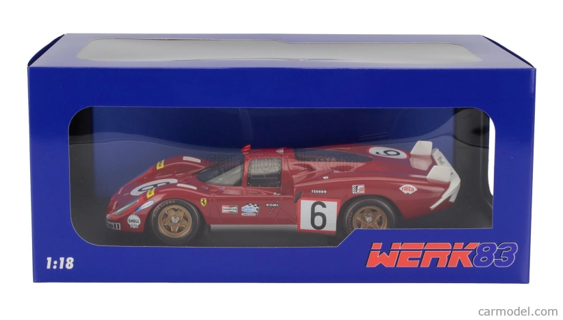 Werk83 Ferrari 512s 5.0l V12 Long Tail Team Sefac Spa Ferrari N 6 24h Le Mans 1970 Ignazio Giunti - Nino Vaccarella 1:18 Red