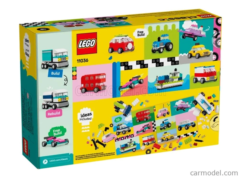 Lego Automobile Lego Classic - Veicoli Creativi - Auto Colorate - Free Build - 900 Pezzi - 900 Pieces Rôzne