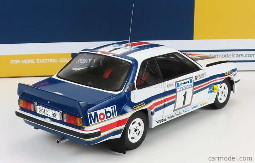 Sun-star Opel Ascona 400 N 1 2nd Rally Acropolis 1982 W.rohrl - C.geistdorfer 1:18 Bílá Modrá Červená