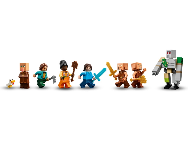 LEGO Minecraft - Balón v podobe ďatľa a útok na dedinu