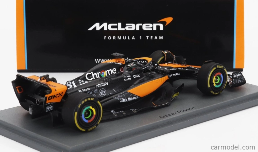 Spark-model Mclaren F1 Mcl60 Team Mclaren N 81 Las Vegas Gp 2023 Oscar Piastri 1:43 Orange Blue Black