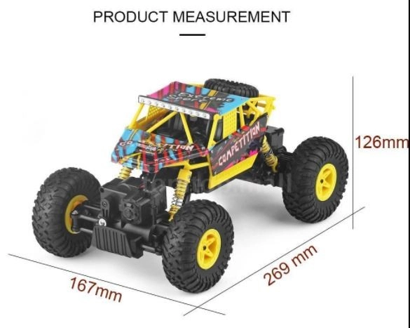 RC crawler Competition 1:18, žltá
