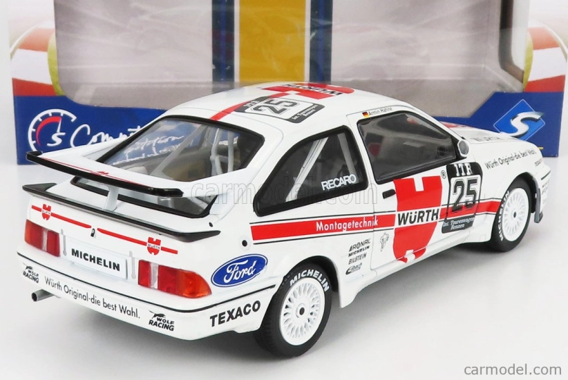 Solido Ford england Sierra Cosworth Rs500 Team Wurth N 25 Winner Nurburgring Dtm 1988 A.hahne 1:18 Biela červená