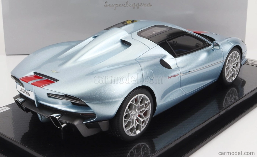 Tecnomodel Touring Superleggera Arese Rh95 (podvozok a motor F-12) 2021 1:18 strieborno-červená