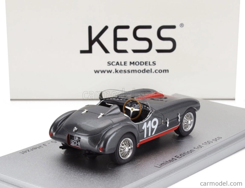 Kess-model Ferrari 166 Mm53 Spider Barquette Ch.0300m Vignale By Oblin N 119 Winner Coppa Sar 1955 1:43 Šedá Červená
