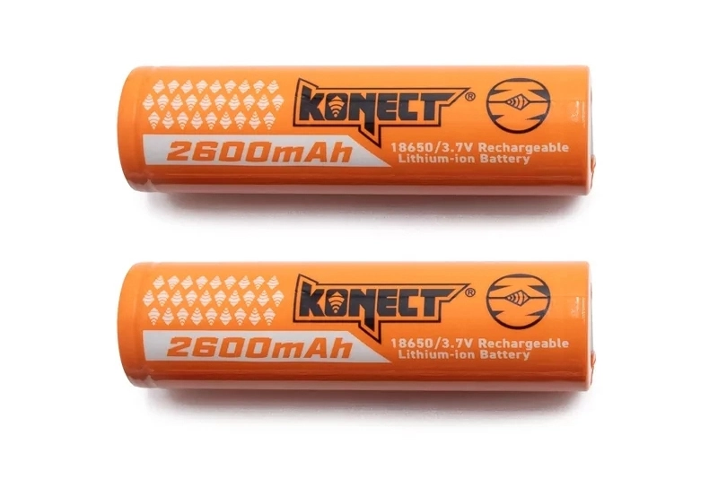 Li-ion akumulátory 18650 2600mAh (2 ks) s úložným pouzdrem