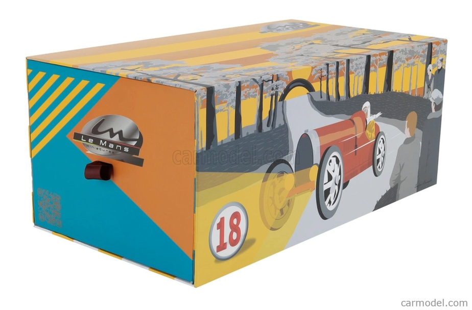 Le mans miniatures Bugatti F1  Type 32 N 6 3rd A.c.f. Gp 1923 With Pilot Driver Figures 1:18 Matt Blue