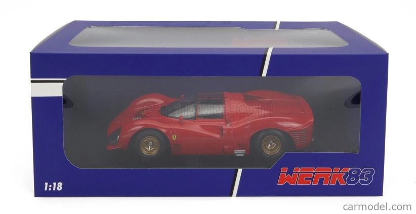 Werk83 Ferrari 330 P3 4.0l V12 Spider Verzia s otvorenou strechou 1966 1:18 Červená