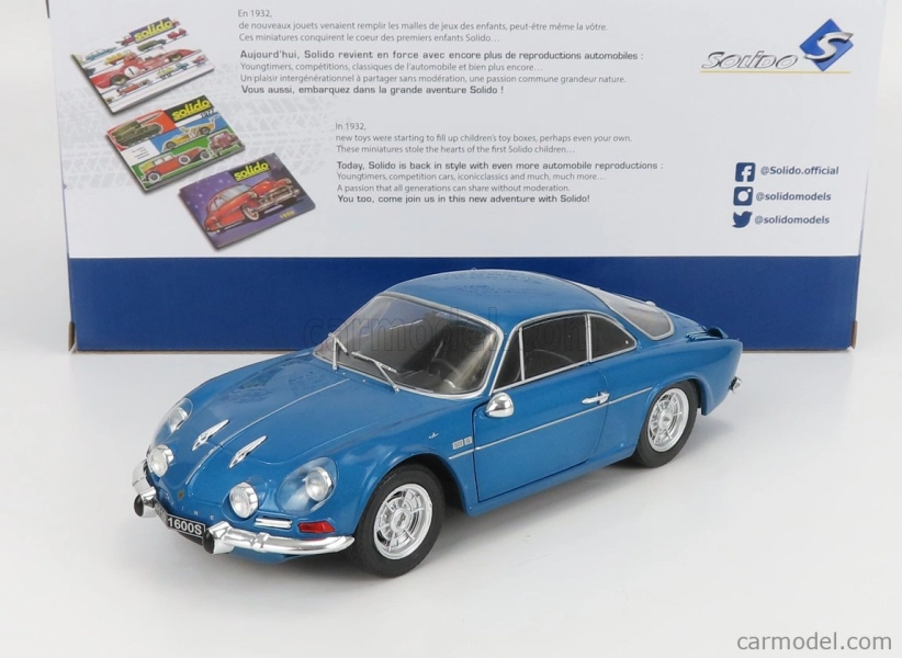 Solido Renault Alpine A110 1600s 1969 1:18 Modrá Alpina
