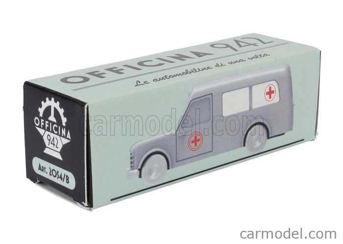 Officina-942 Fiat 1100 Garavini Ambulanza - Ambulance 1954 1:76 Grey