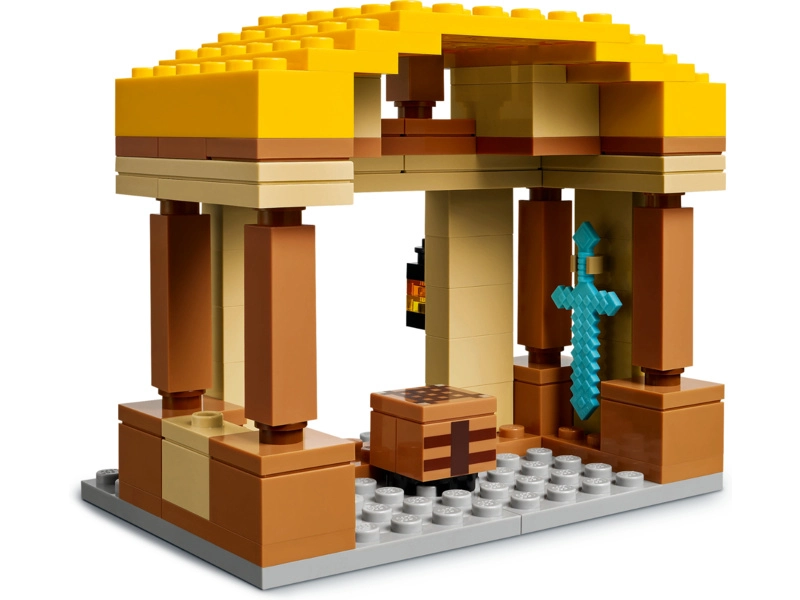 LEGO Minecraft - Balón v podobe ďatľa a útok na dedinu